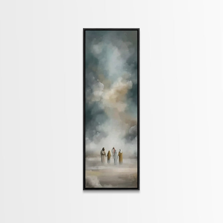 Celestial Gathering, Framed Canvas Print, Tall Skinny Art Print, Christian Art Canvas, Jesus Art Print, Christian Wall Art, Modern Christia