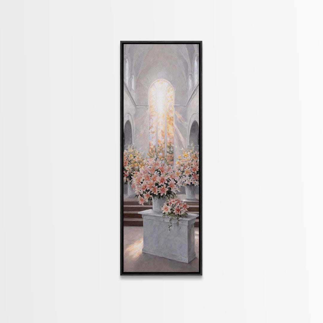 Light Within - Framed Canvas Print - Tall Narrow Wall Art - Christian Art - Christian Christmas Art - Christian Wall Art - Christian Art Ca