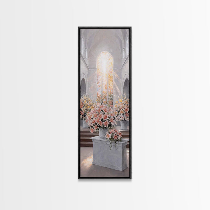 Light Within - Framed Canvas Print - Tall Narrow Wall Art - Christian Art - Christian Christmas Art - Christian Wall Art - Christian Art Ca