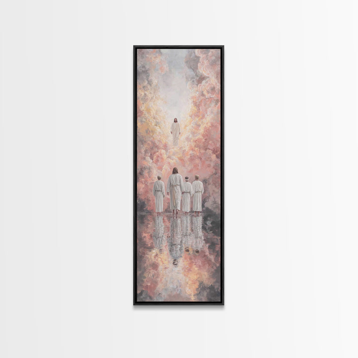 Cloudlit Fellowship – Framed Canvas Print – Skinny Art – Christian Painting – Christian Christmas Art – Jesus Canvas Art – Modern Christian