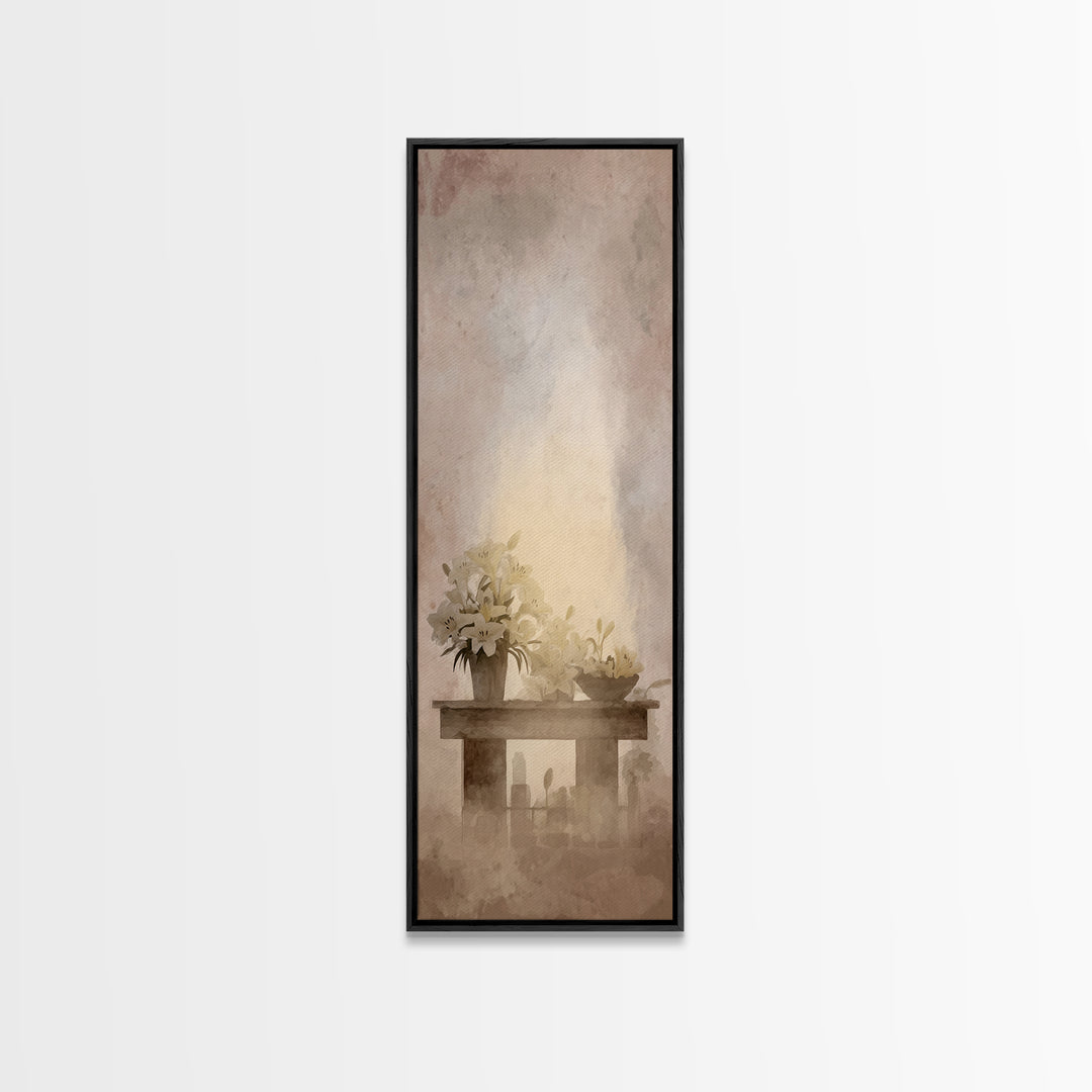 Morning Sanctuary - Framed Canvas Print - Skinny Art - Christian Art Canvas - Christian Wall Art - Christian Art - Christian Christmas Art
