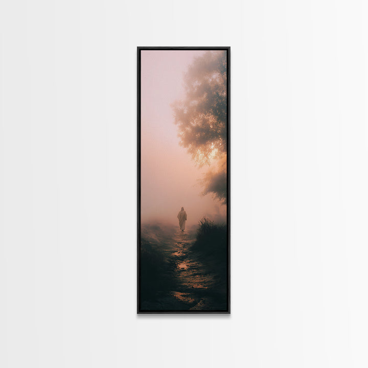 Path Of Mercy – Framed Canvas Print – Christian Wall Art – Jesus Painting – Christian Art Canvas – Tall Narrow Wall Art – Christmas Art