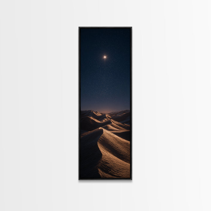 Silent Dawn Star | Framed Canvas Print | Christmas Art | Christian Art Canvas | Christian Wall Art | Tall Narrow Wall Art | Christian Chris