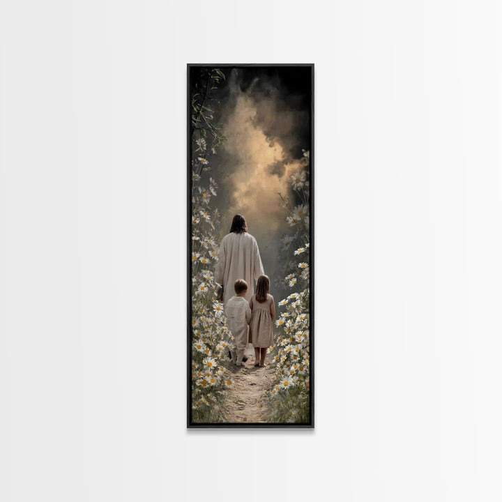 Path Of Mercy – Framed Canvas Print – Skinny Art – Christian Wall Art – Jesus Painting – Christian Art Canvas – Christian Christmas Art