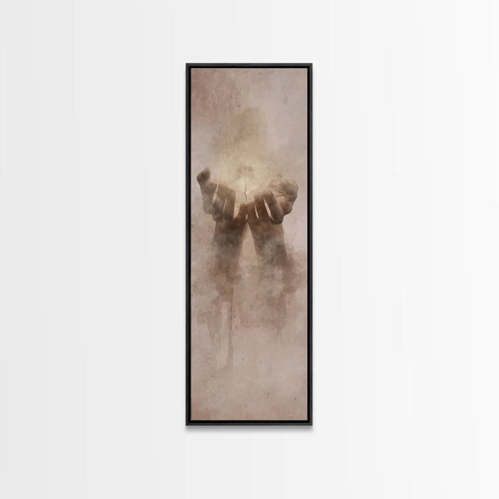 Spirit Of New Life – Framed Canvas Print – Tall Skinny Art Print – Christian Art Canvas – Christian Wall Art – Subtle Christian Art – Jesus