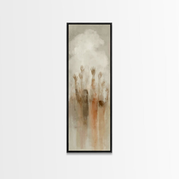 Clouds Of Deliverance – Framed Canvas Print – Narrow Art – Christian Wall Art – Jesus Painting – Christian Art Work – Christmas Art