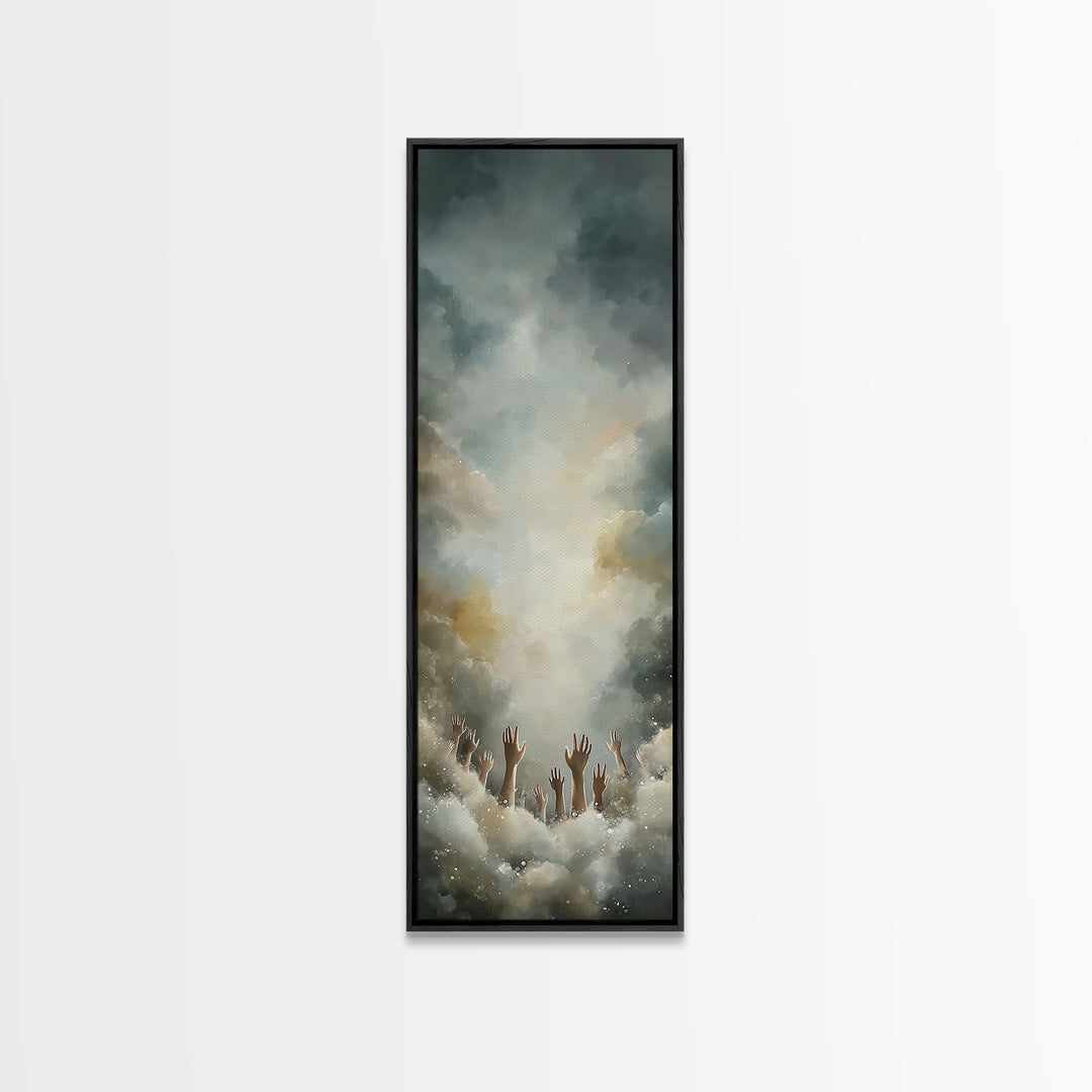 Light Of Redemption – Framed Canvas Print – Tall Skinny Art Print – Christian Art – Christian Painting – Christian Art Canvas – Christmas A