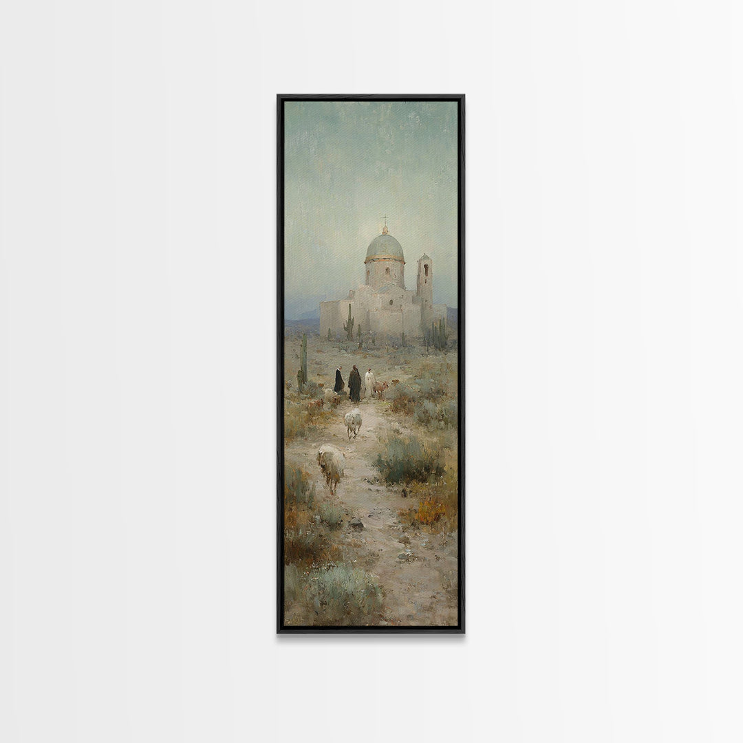 Shepherds’ Journey – Framed Canvas Print – Skinny Art – Christian Art – Christian Wall Art – Christian Art Canvas – Christian Painting