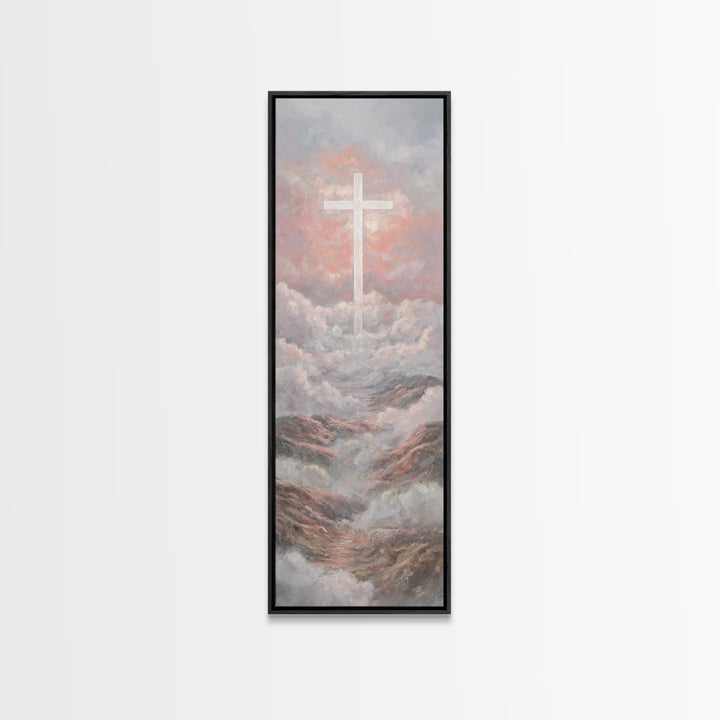 The Rising Light – Framed Canvas Print – Narrow Art – Christian Painting – Christian Art – Christian Wall Art – Christian Christmas Art