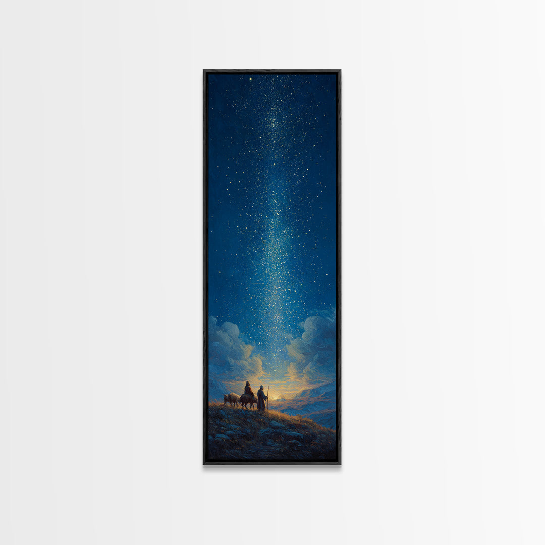 Glory In The Clouds – Framed Canvas Print – Tall Skinny Art Print – Christian Art Canvas – Christian Art Work – Christian Painting – Christ