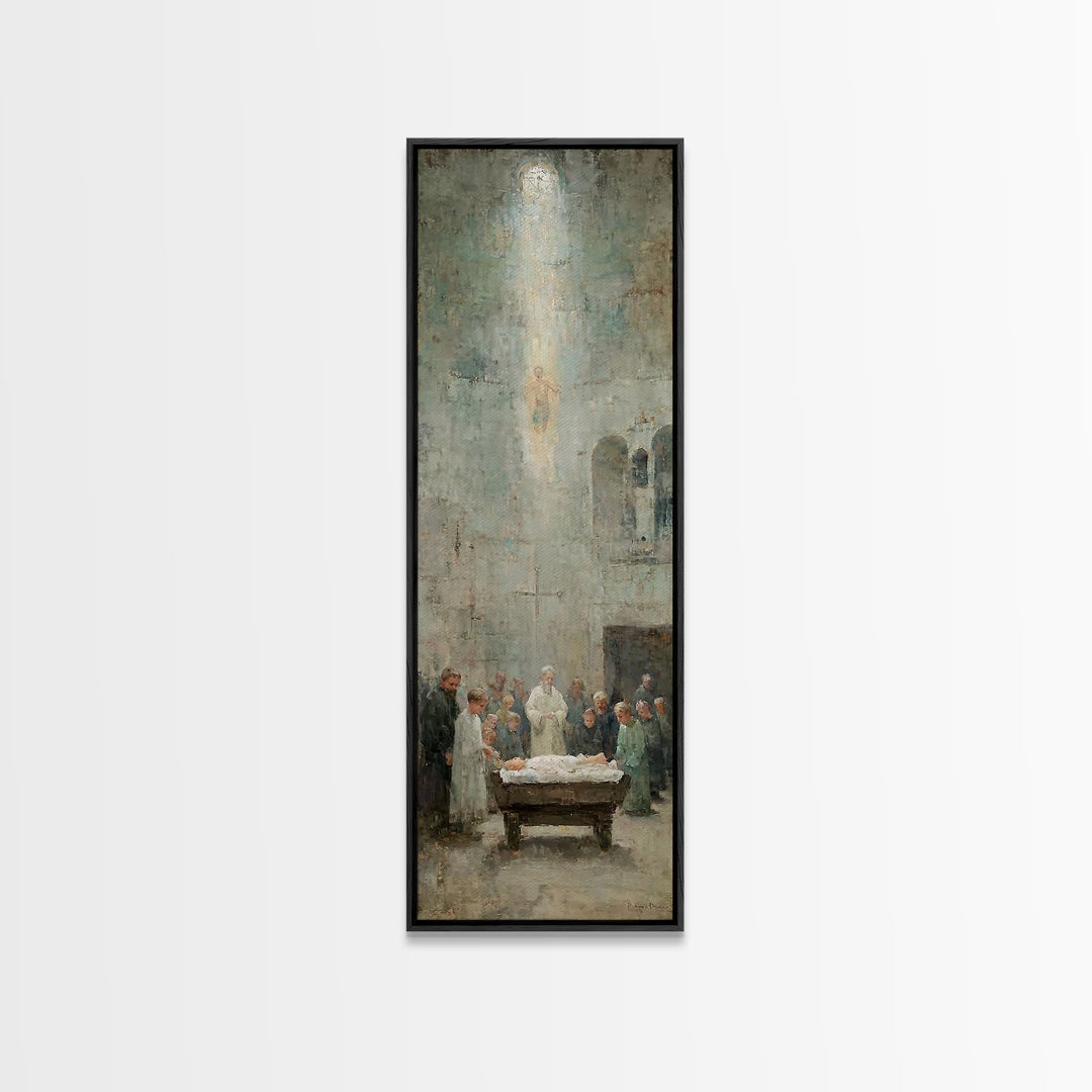 Sanctuary Blessing - Framed Canvas Print - Christian Wall Art - Christian Christmas Art - Jesus Painting - Skinny Art - Christian Art Canva