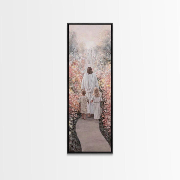 Children Of Light – Framed Canvas Print – Christian Wall Art – Christian Art Canvas – Jesus Painting – Skinny Art – Christian Christmas Art