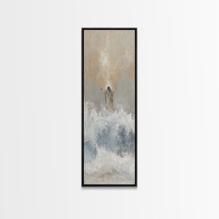 Radiant Messiah – Framed Canvas Print – Narrow Art – Christian Art – Jesus Painting – Christian Canvas – Christmas Wall Art