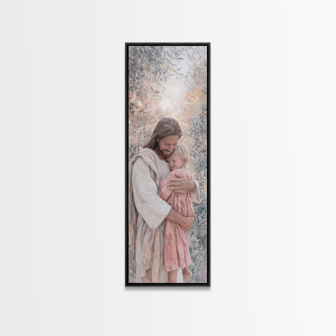 Garden Of Mercy | Framed Canvas Print | Christian Wall Art | Jesus Painting | Christian Art Canvas | Tall Narrow Wall Art | Christian Chris
