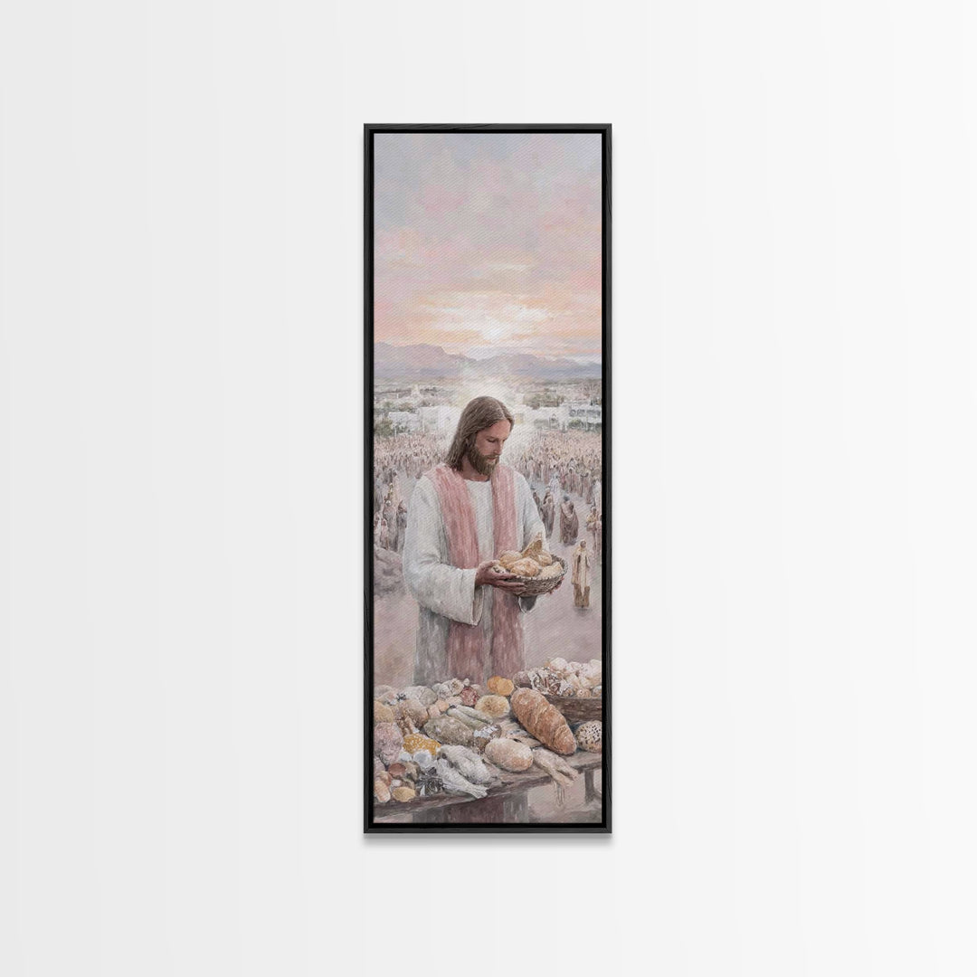 Bread Of Mercy – Framed Canvas Print – Christian Wall Art – Jesus Painting – Christian Art Canvas – Large Christian Painting – Christian De