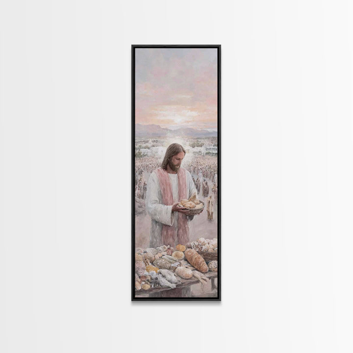 Bread Of Mercy – Framed Canvas Print – Christian Wall Art – Jesus Painting – Christian Art Canvas – Large Christian Painting – Christian De