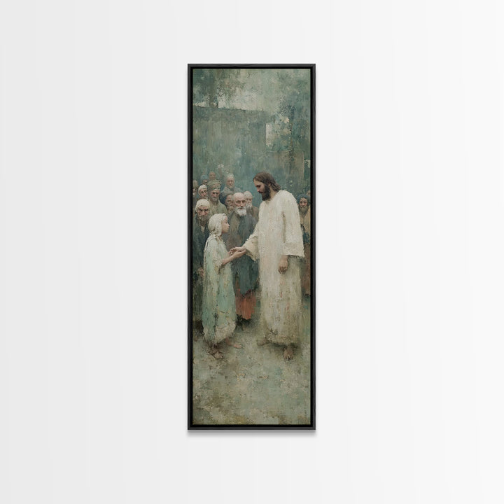 Crowd Of Faith – Framed Canvas Print – Christian Art Canvas – Christian Wall Art – Jesus Painting – Modern Christian Painting – Christian D