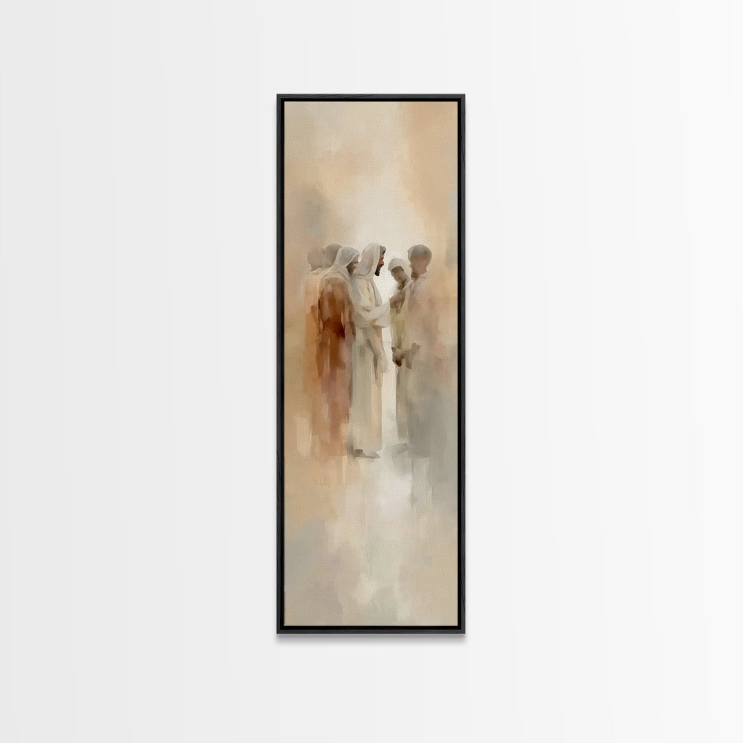 Desert Grace Gathering – Framed Canvas Print – Christian Wall Art – Jesus Painting – Christian Art Canvas – Unique Christian Art – Christia
