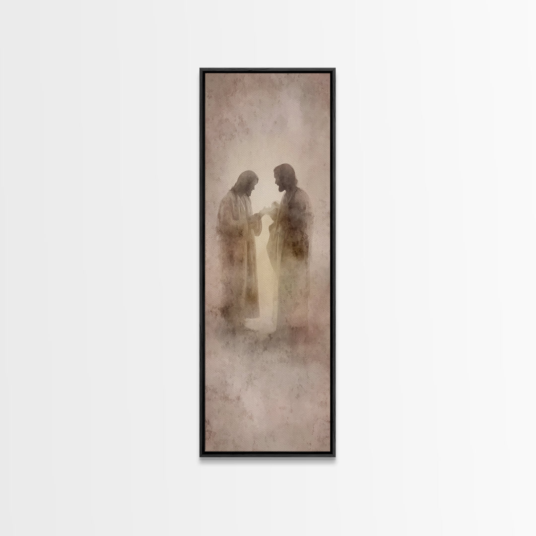 Circle Of Disciples – Framed Canvas Print – Christian Art Canvas – Christian Wall Art – Jesus Painting – Large Christian Painting – Christi