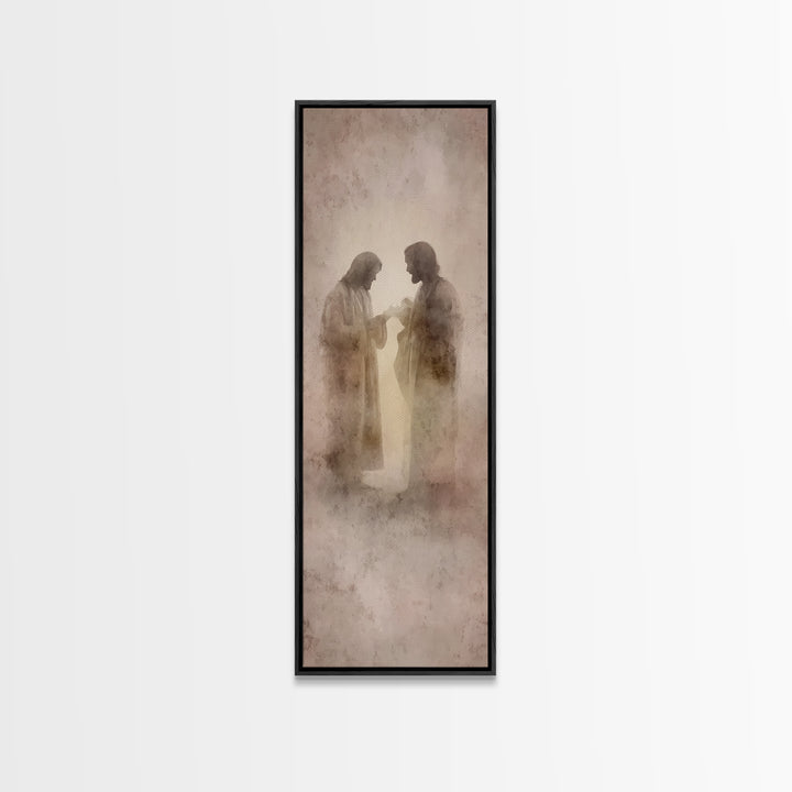 Circle Of Disciples – Framed Canvas Print – Christian Art Canvas – Christian Wall Art – Jesus Painting – Large Christian Painting – Christi