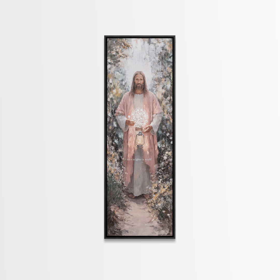 Light Of The Path – Framed Canvas Print – Christian Wall Art – Christian Art Canvas – Jesus Painting – Subtle Christian Art – Christian Dec