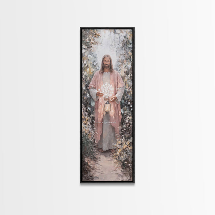 Light Of The Path – Framed Canvas Print – Christian Wall Art – Christian Art Canvas – Jesus Painting – Subtle Christian Art – Christian Dec