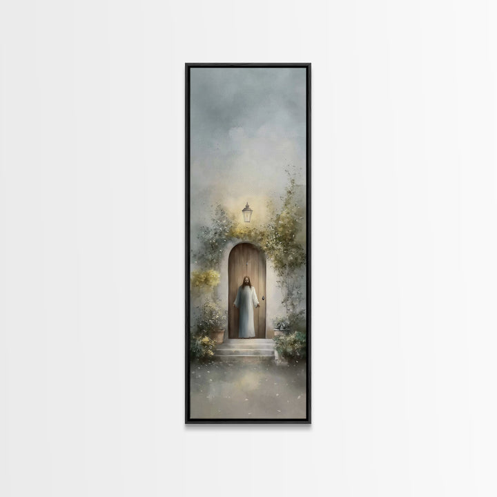 Heaven’s Open Path – Framed Canvas Print – Christian Art Canvas – Jesus Painting – Tall Narrow Wall Art – Christian Wall Art