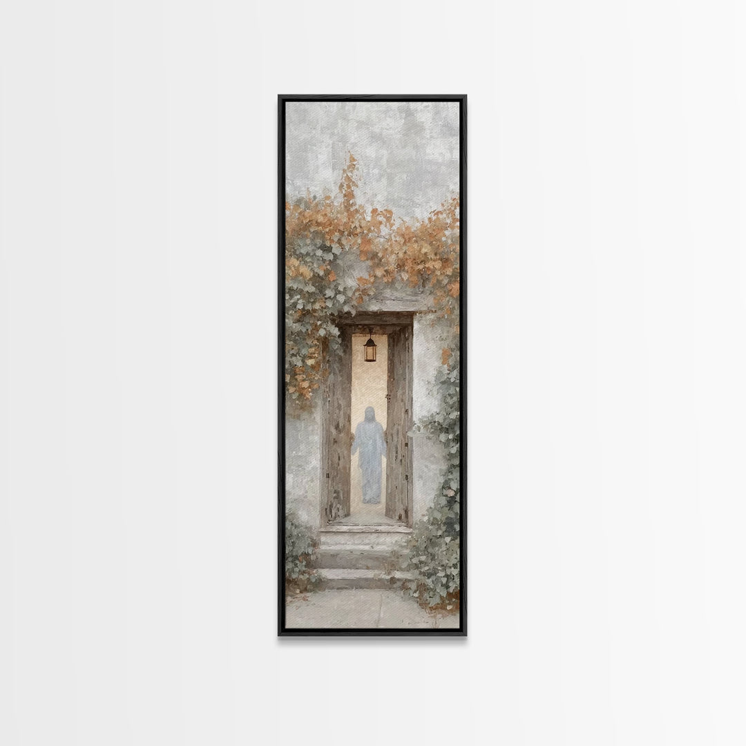 Everlasting Welcome Home – Framed Canvas Print – Christian Art Canvas – Narrow Art – Jesus Painting – Christian Wall Art