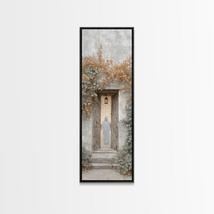 Everlasting Welcome Home – Framed Canvas Print – Christian Art Canvas – Narrow Art – Jesus Painting – Christian Wall Art