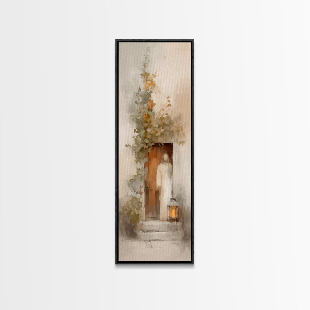 Light Of Mercy – Framed Canvas Print – Skinny Art – Christian Art Canvas – Jesus Painting – Christian Christmas Art