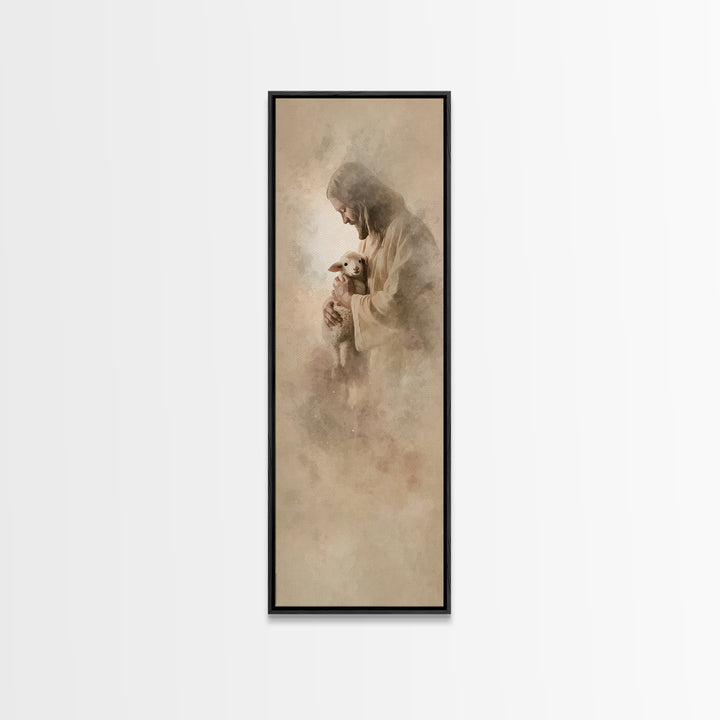 Holy Garden Prayer – Framed Canvas Print – Christian Painting – Christian Art – Skinny Art – Christian Wall Art – Christian Christmas Art