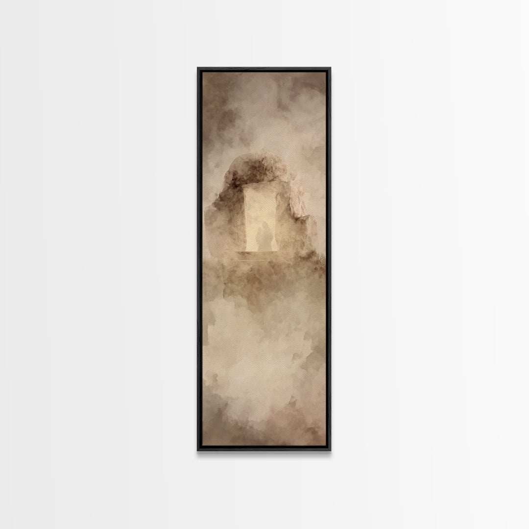 Eternal Rising – Framed Canvas Print – Christian Wall Art – Christian Art Canvas – Skinny Art – Jesus Painting – Modern Christian Painting