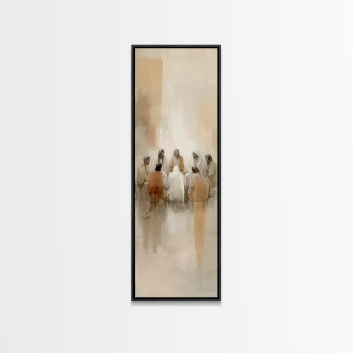 Circle Of Mercy – Framed Canvas Print – Tall Narrow Wall Art – Christian Art Canvas – Christian Wall Art – Jesus Painting – Christian Decor