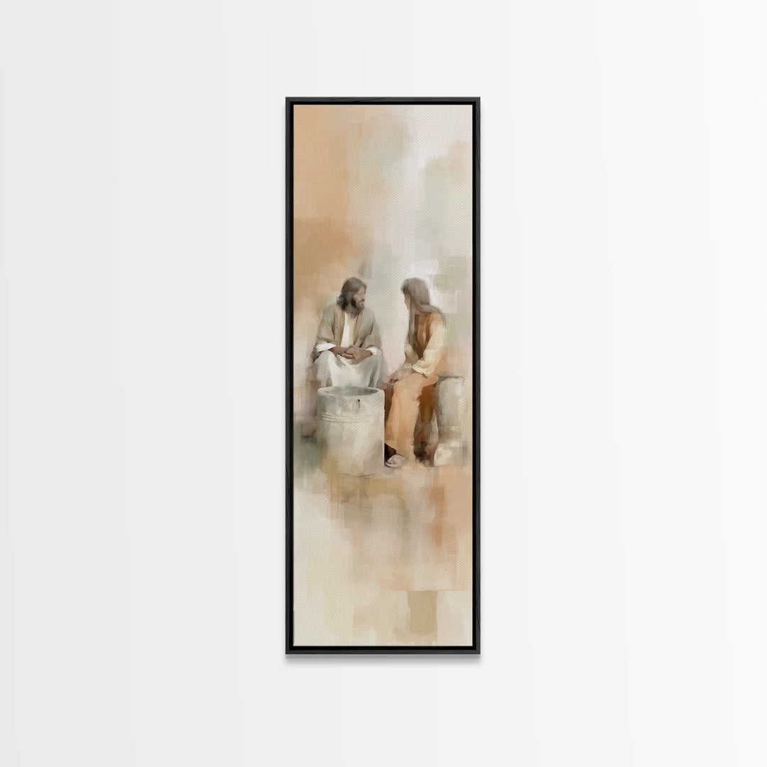 City Well Blessing – Framed Canvas Print – Narrow Art – Christian Wall Art – Christian Art Canvas – Jesus Painting – Christian Art