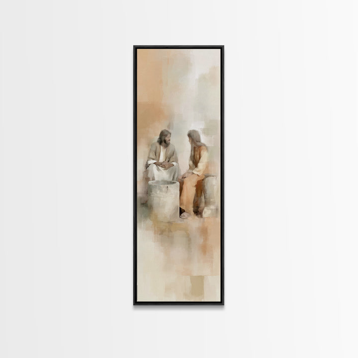 City Well Blessing – Framed Canvas Print – Narrow Art – Christian Wall Art – Christian Art Canvas – Jesus Painting – Christian Art