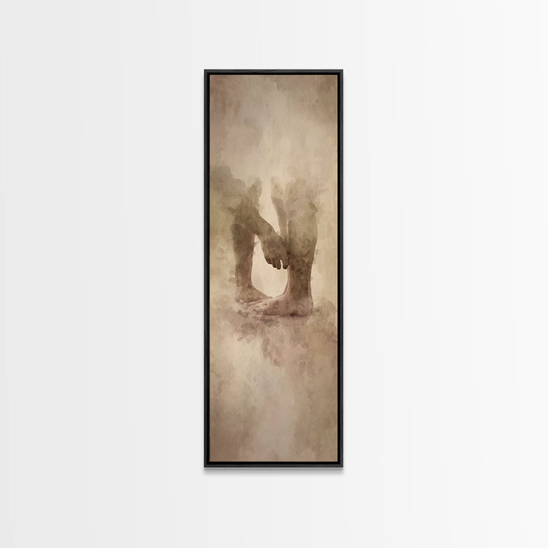 Footsteps Of Kindness - Framed Canvas Print - Christian Gift - Christian Wall Art - Christian Art Canvas - Minimalist Christian Art - Skinn