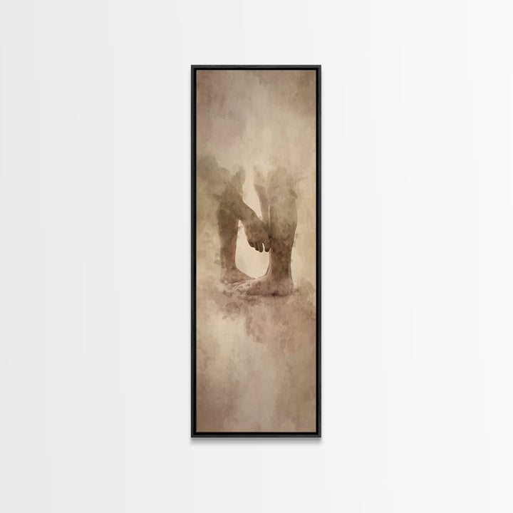 Footsteps Of Kindness - Framed Canvas Print - Christian Gift - Christian Wall Art - Christian Art Canvas - Minimalist Christian Art - Skinn