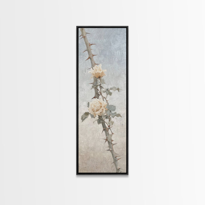 Thorns And Mercy | Framed Canvas Print | Christian Art Canvas | Christian Wall Art | Christian Gift | Christian Decoration | Narrow Art