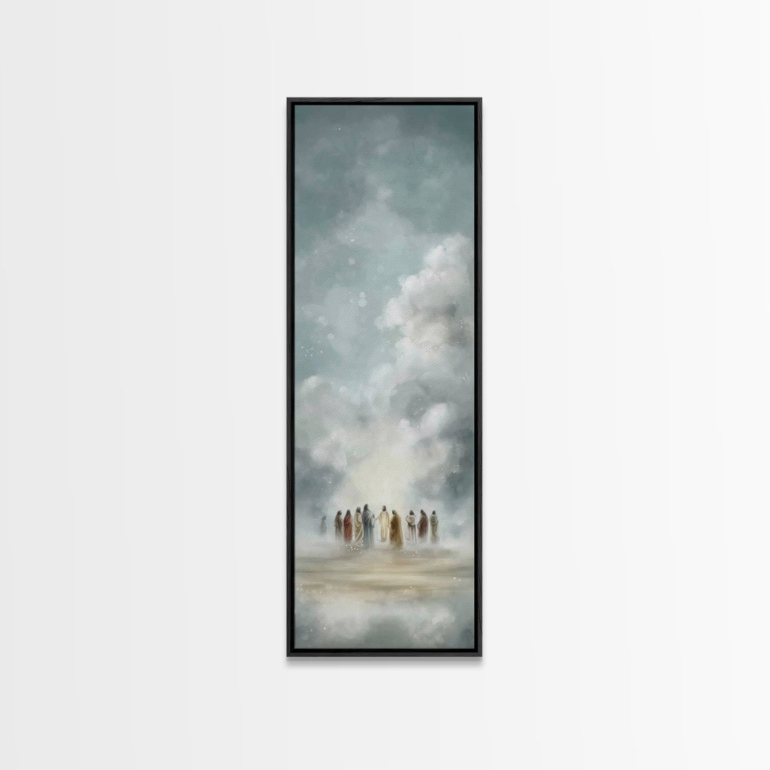 Clouds Of Wonder – Framed Canvas Print – Skinny Art – Christian Art Canvas – Christian Wall Art – Jesus Painting – Christmas Art