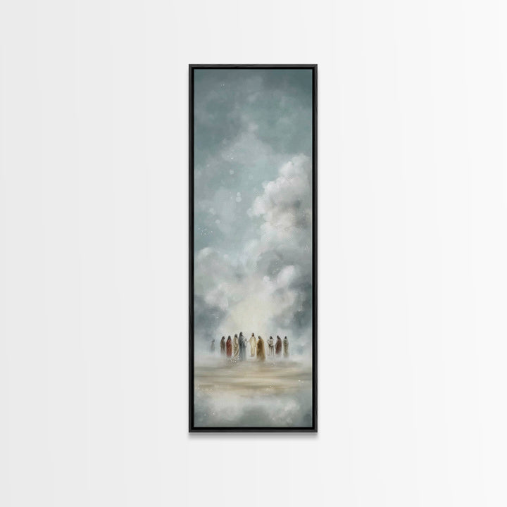 Clouds Of Wonder – Framed Canvas Print – Skinny Art – Christian Art Canvas – Christian Wall Art – Jesus Painting – Christmas Art