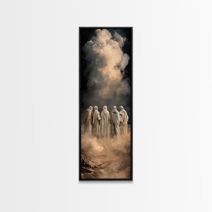 Eternal Teaching | Framed Canvas Print | Narrow Art | Christian Art Canvas | Christian Wall Art | Jesus Painting | Christmas Art