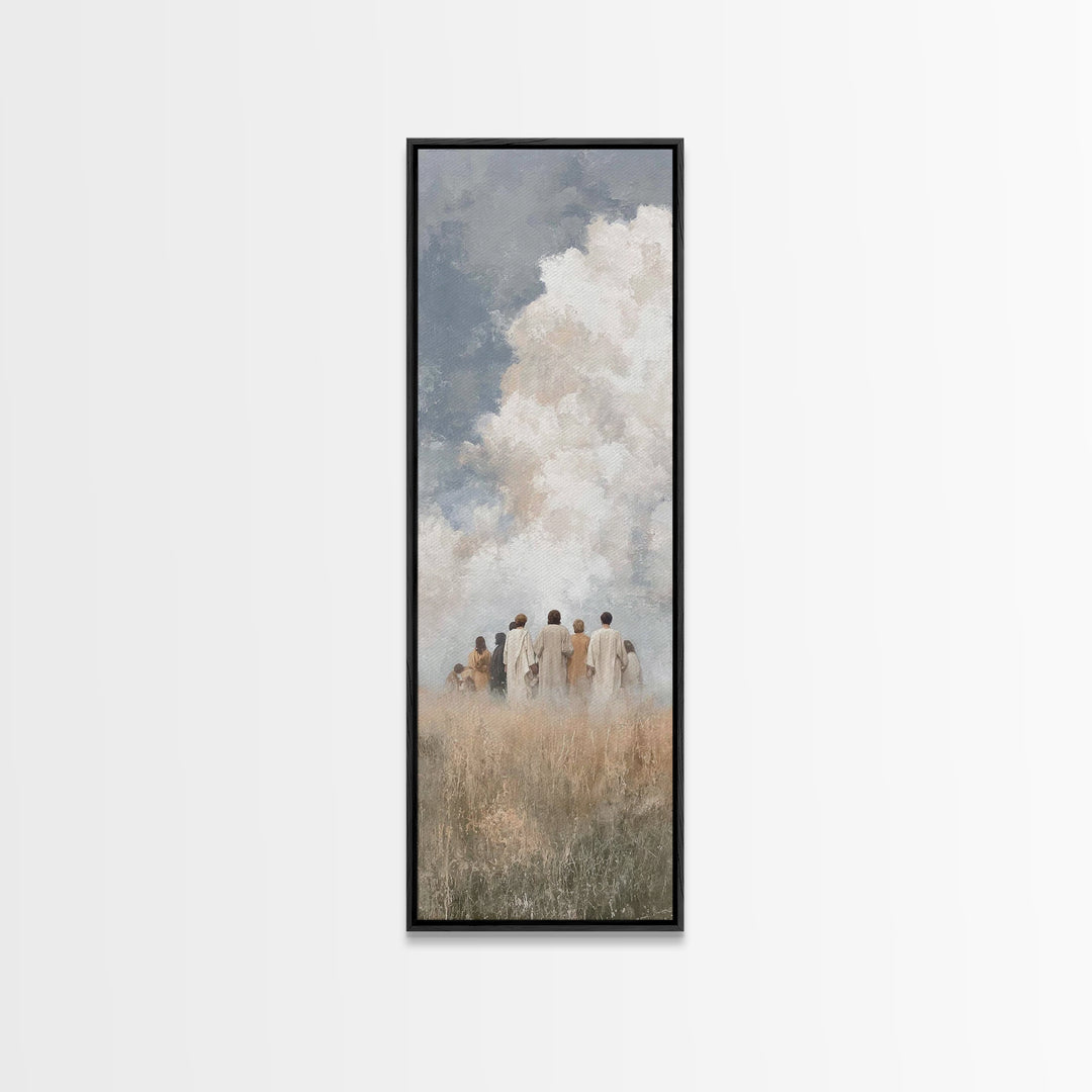 Hopeful Horizon – Framed Canvas Print – Tall Narrow Wall Art – Christian Art Canvas – Christian Wall Art – Jesus Painting – Christmas Art
