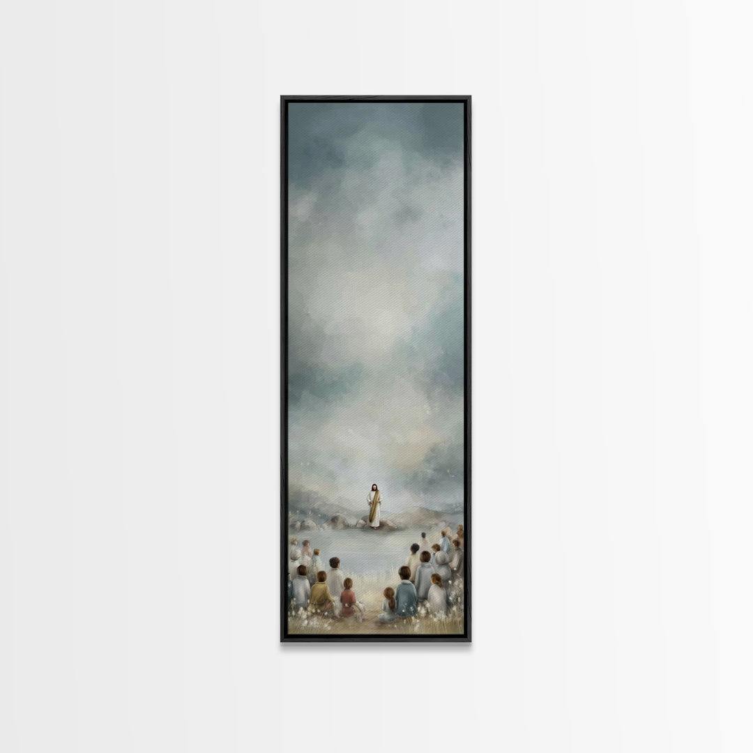 Twilight Of Grace – Framed Canvas Print – Tall Skinny Art Print – Christian Painting – Christian Wall Art – Christian Art Canvas – Christma