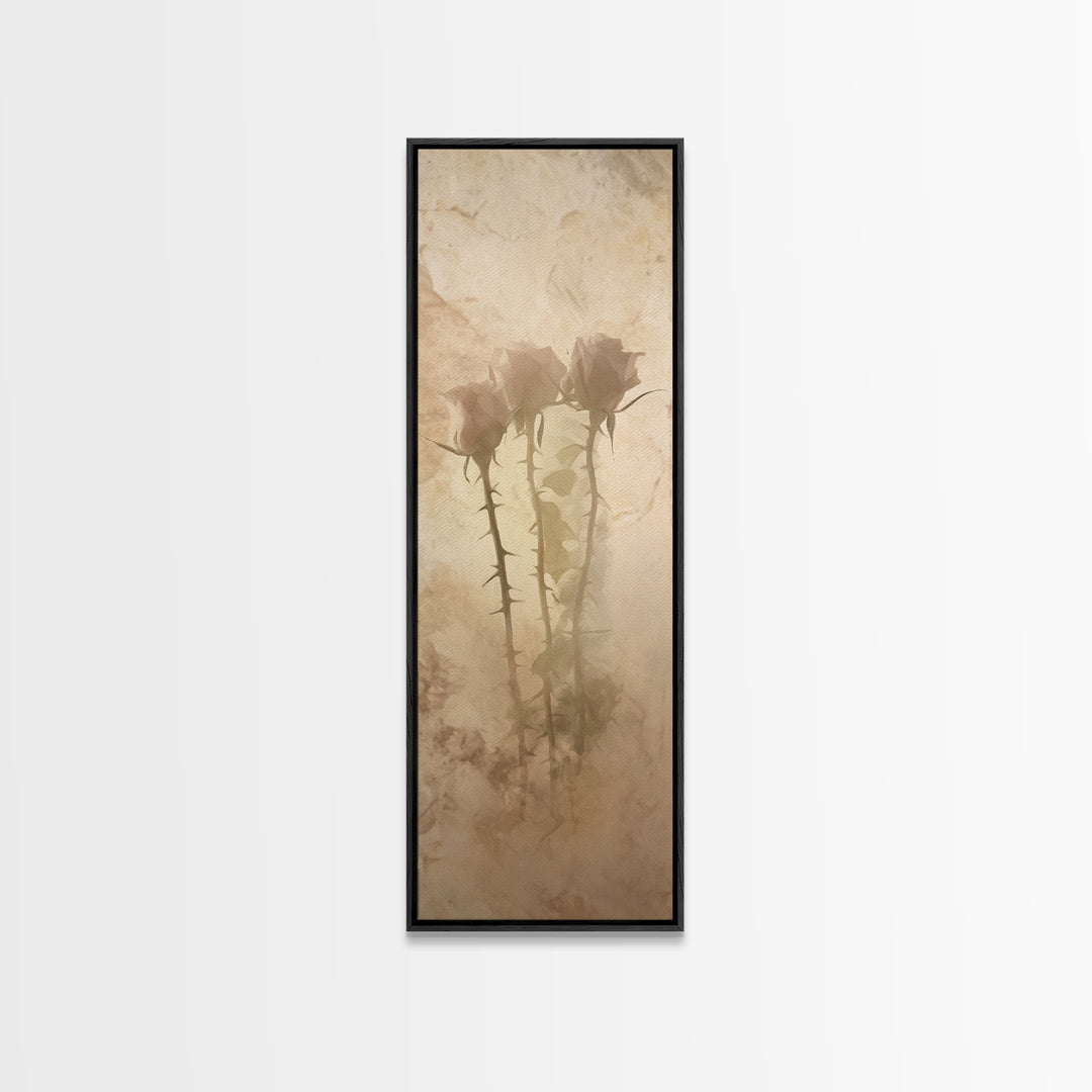 Thorns Of Mercy | Framed Canvas Print | Skinny Art | Christian Art Canvas | Christian Wall Art | Subtle Christian Art | Modern Christian Ar