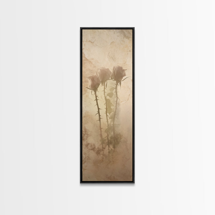 Thorns Of Mercy | Framed Canvas Print | Skinny Art | Christian Art Canvas | Christian Wall Art | Subtle Christian Art | Modern Christian Ar