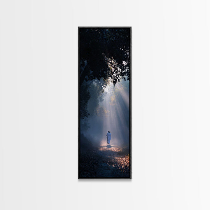 Radiant Tree Promise - Framed Canvas Print - Christian Art Canvas - Jesus Painting - Tall Narrow Wall Art - Christian Wall Art