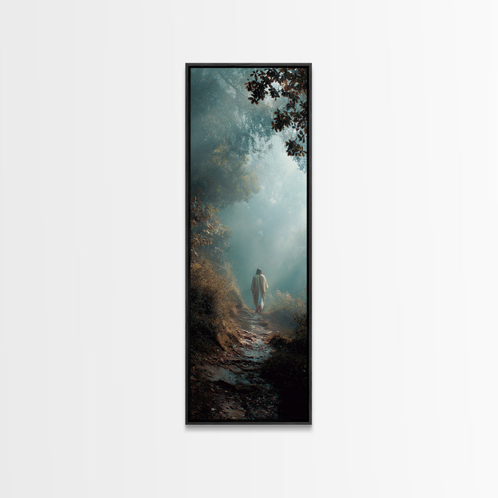 Pathway Of Mercy | Framed Canvas Print | Christian Art Canvas | Jesus Painting | Skinny Art | Christian Wall Art