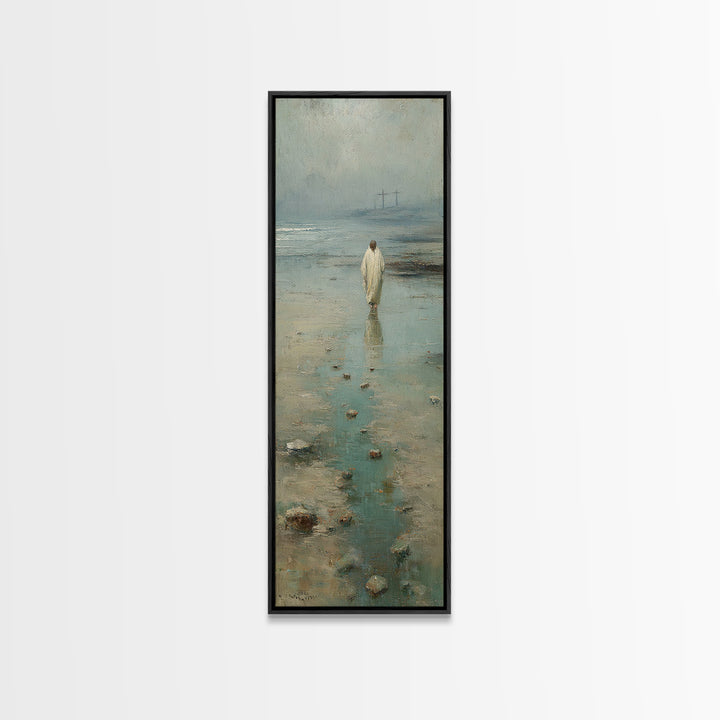 Light Of Hope – Framed Canvas Print – Jesus Painting – Christian Wall Art – Christmas Art – Tall Skinny Art Print – Christian Art Canvas
