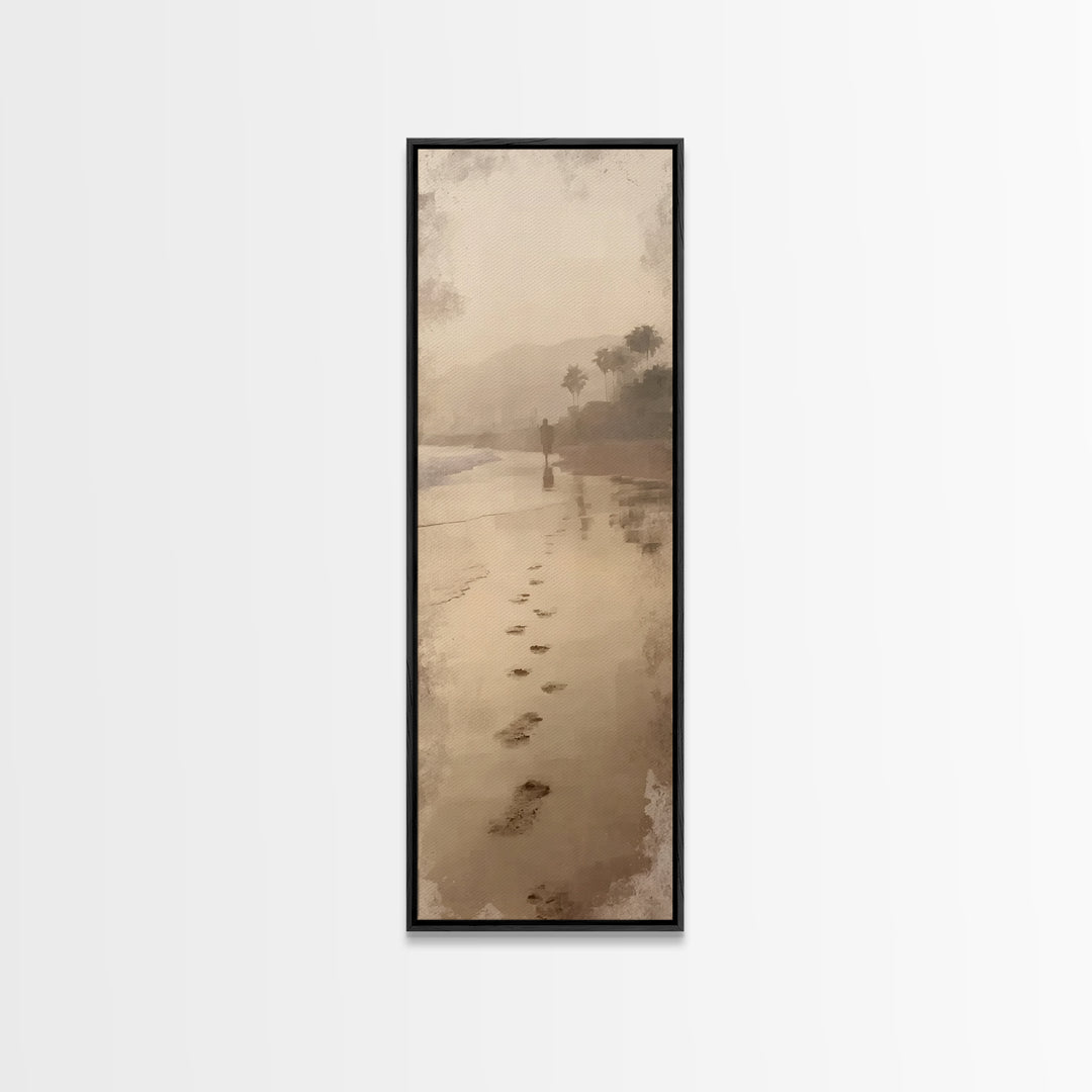 Horizon Of Mercy – Framed Canvas Print – Tall Skinny Art Print – Christian Art Canvas – Christmas Art – Christian Wall Art – Jesus Painting