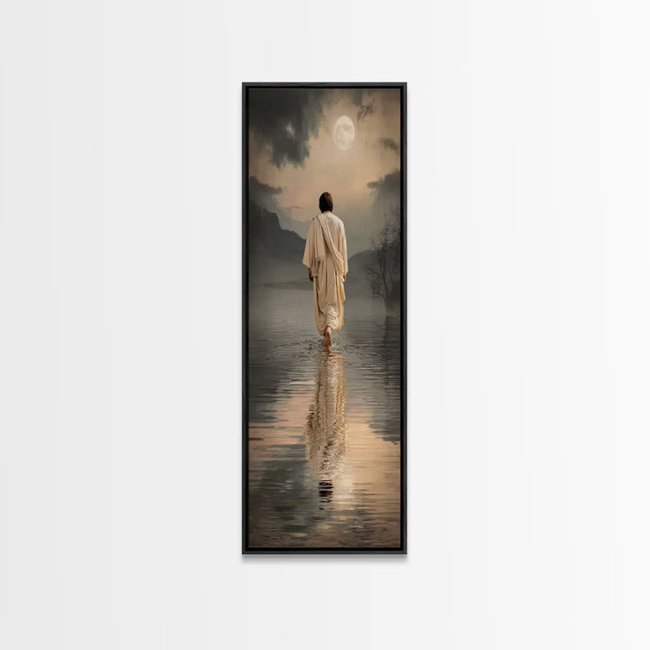 Mist Of Comfort, Framed Canvas Print, Christian Decorations, Narrow Art, Jesus Art Print, Christian Christmas Art, Unique Christian Art, Ch